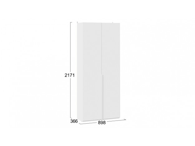 Шкаф для одежды (366) с 2 глухими дверями «Порто» мод 29