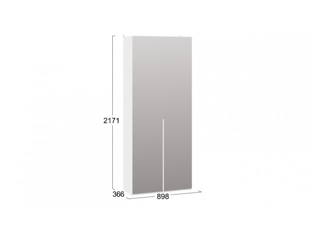 Шкаф для одежды (366) с 2 зеркальными дверями «Порто» мод 25