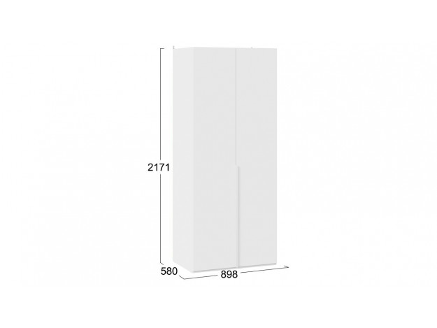 Шкаф для одежды (580) с 2 глухими дверями «Порто» мод 20