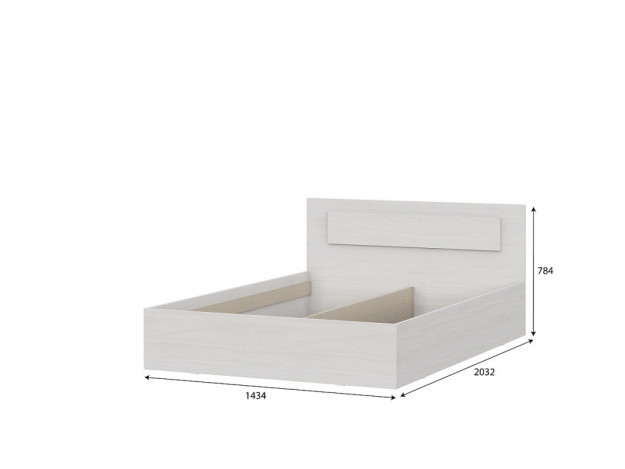 Кровать двойная универсальная МСП 1 с основанием ДСП (1,4/1,6 м)