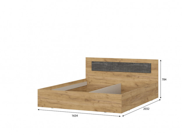 Кровать двойная универсальная МСП 1 с основанием ДСП (1,4/1,6 м)