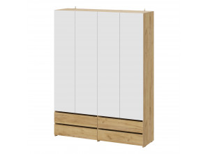 Шкаф четырехстворчатый Абрау (с антресолями/без антресолей)