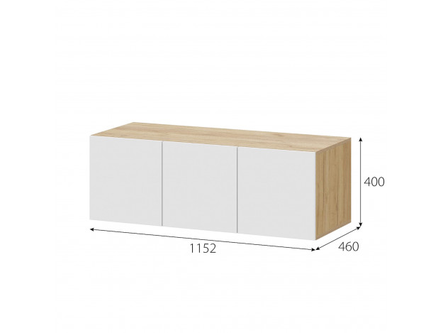 Шкаф трехстворчатый Абрау (с антресолью/без антресоли)