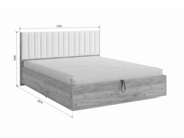Кровать с подъемным механизмом Адам (1,6 м) (Mebelson)