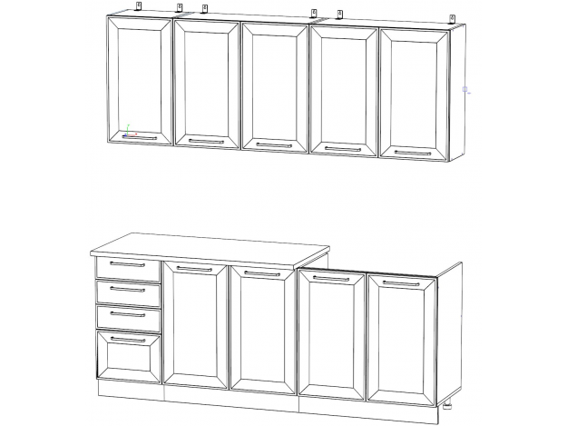 Кухонный гарнитур Милена (2,0м)