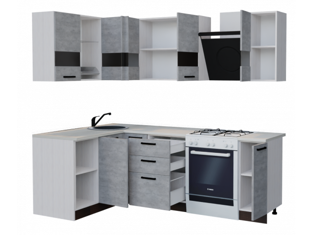 Кухня Soft grey (1,4*2,3 м)