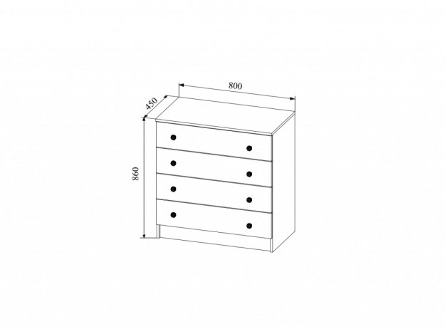 Комод "Сканди" КМД 800.1