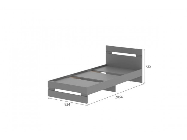 Кровать 0,9м Энни с проложками ЛДСП мод 1
