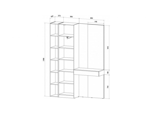 Прихожая Ева (1,57 м)