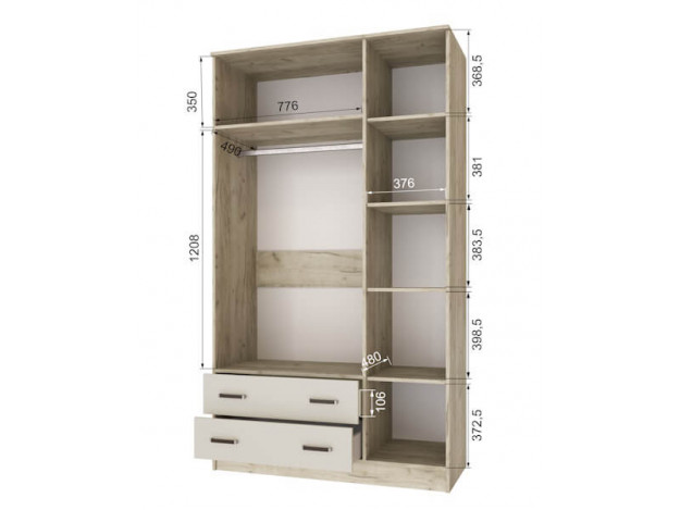 Шкаф комбинированный Лагуна (1,2) без зеркала модуль 4