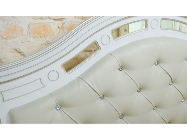 Кровать Александрина  с ортопедическим основанием с мягким изголовьем (1,6 м)