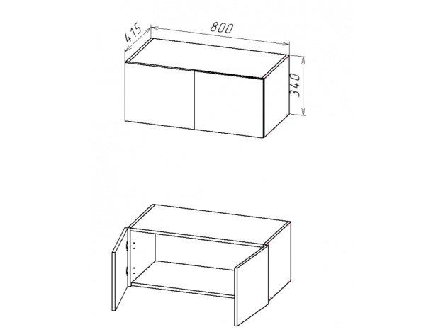 Шкаф Бостон Лайт ШК-004 (4-ств.) (с антресолью/без антресоли)