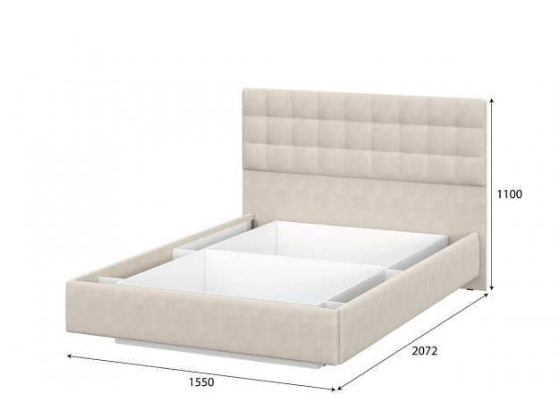 Кровать двойная №2 с ортопедическим основанием/подъемным механизмом (SV-мебель)