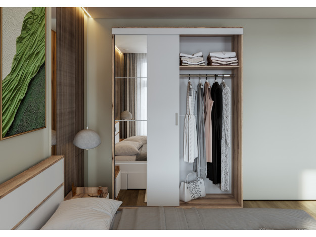 Шкаф-купе Брауни (1,5 м) (с зеркалом/без зеркала)