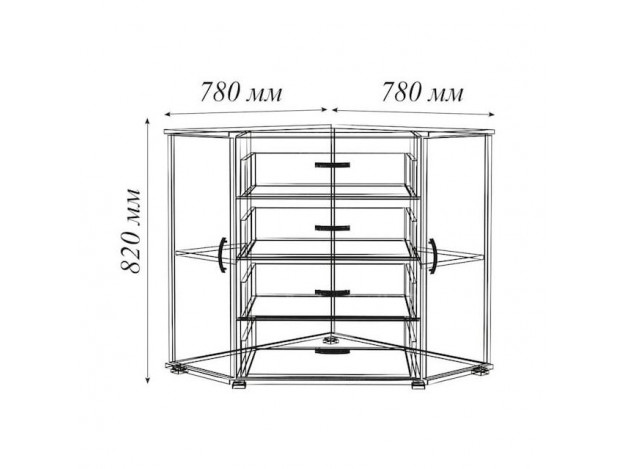 Комод угловой М-12