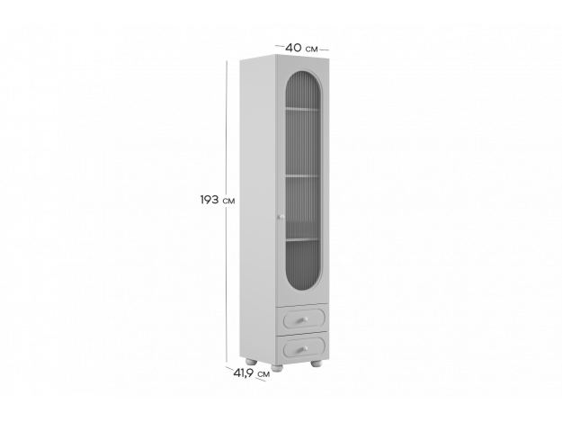 Шкаф однодверный Милана  со стеклом (Mebelson)
