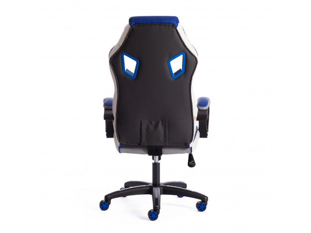 Кресло Pilot (к.з. синий, черный/ткань белая)