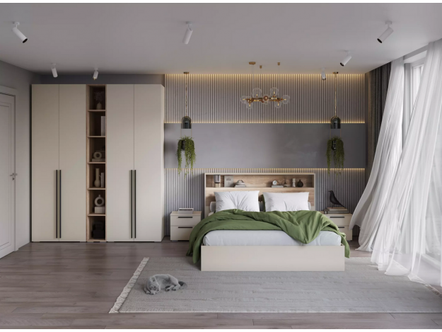 МС "Люмьер" Шкаф 2-ств. (платяной) (Handis)