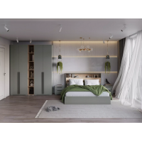 МС "Люмьер" Шкаф 2 ств. со штангой и полками (Handis)