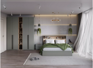 МС "Люмьер" Шкаф 2 ств. со штангой и полками (Handis)