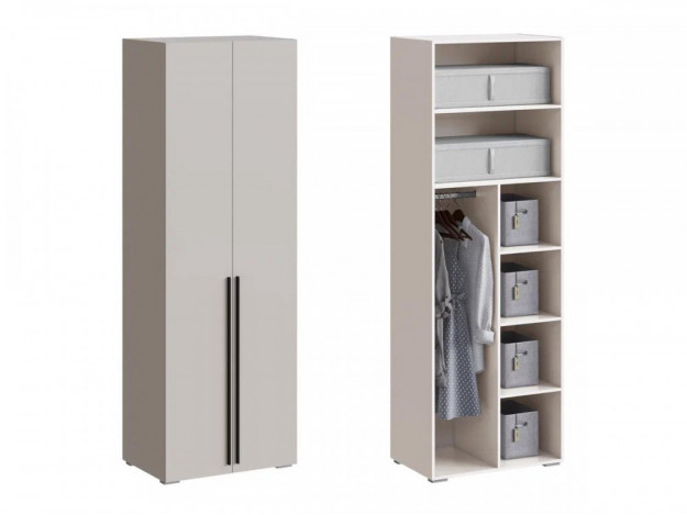 МС "Люмьер" Шкаф 2 ств. со штангой и полками (Handis)