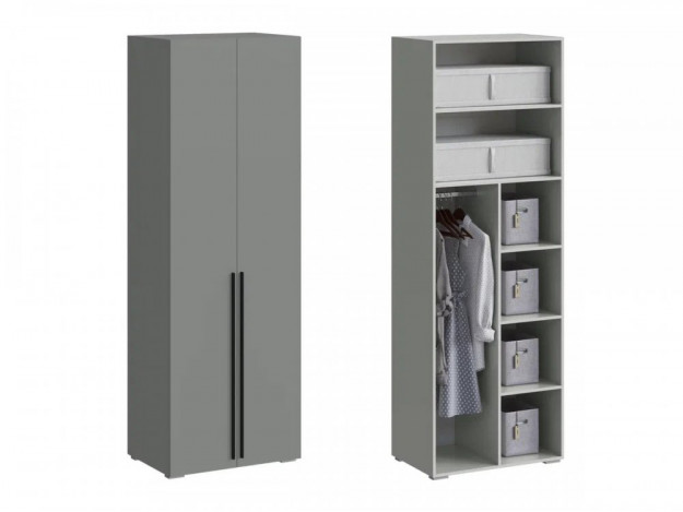 МС "Люмьер" Шкаф 2 ств. со штангой и полками (Handis)