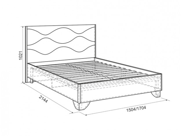 Кровать "Зара" (1.4/1.6м)(ортопедическое основание)