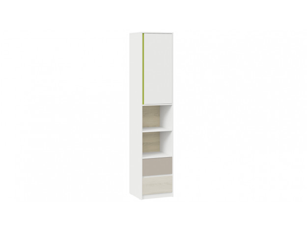 Модуль 2:  Шкаф комбинированный «Сканди» Дуб Гарден/Белая/Глиняный серый