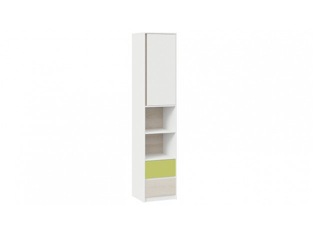 Модуль 2:  Шкаф комбинированный «Сканди» Дуб Гарден/Белая/Зеленый