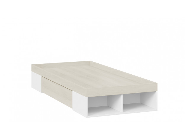 Модуль 6:  Кровать с ящиком «Сканди» Дуб Гарден/Белая