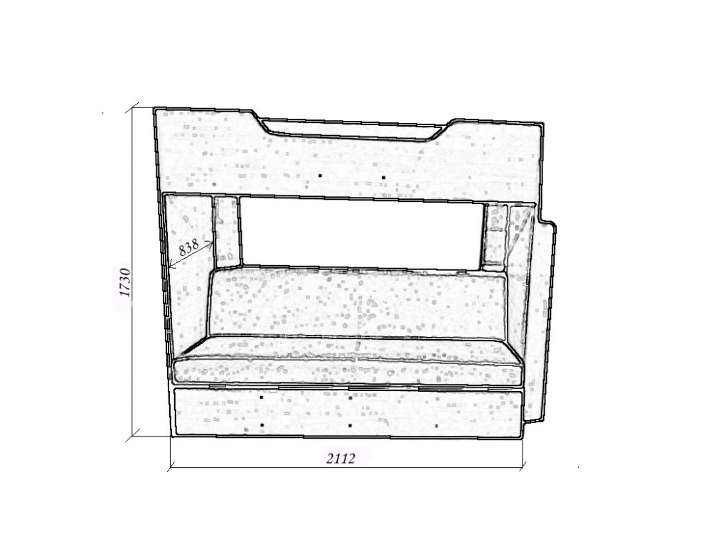 2 ярусная кровать диван